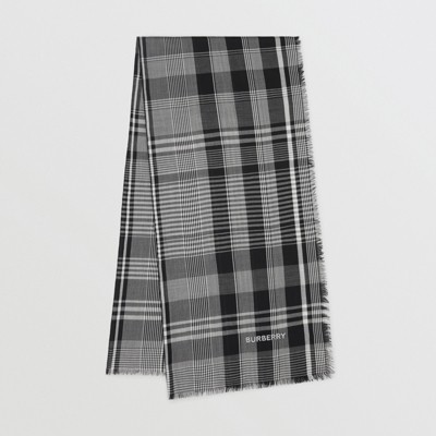 burberry logo cashmere scarf