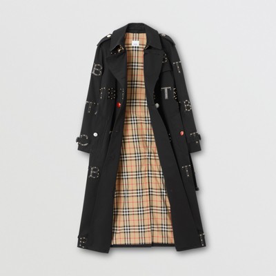 black burberry coat