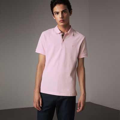 pink burberry polo