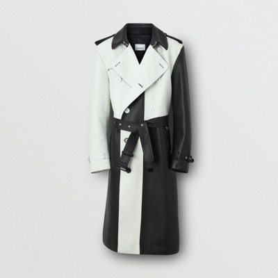 burberry trench coat leather