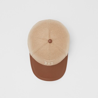 brown leather baseball hat