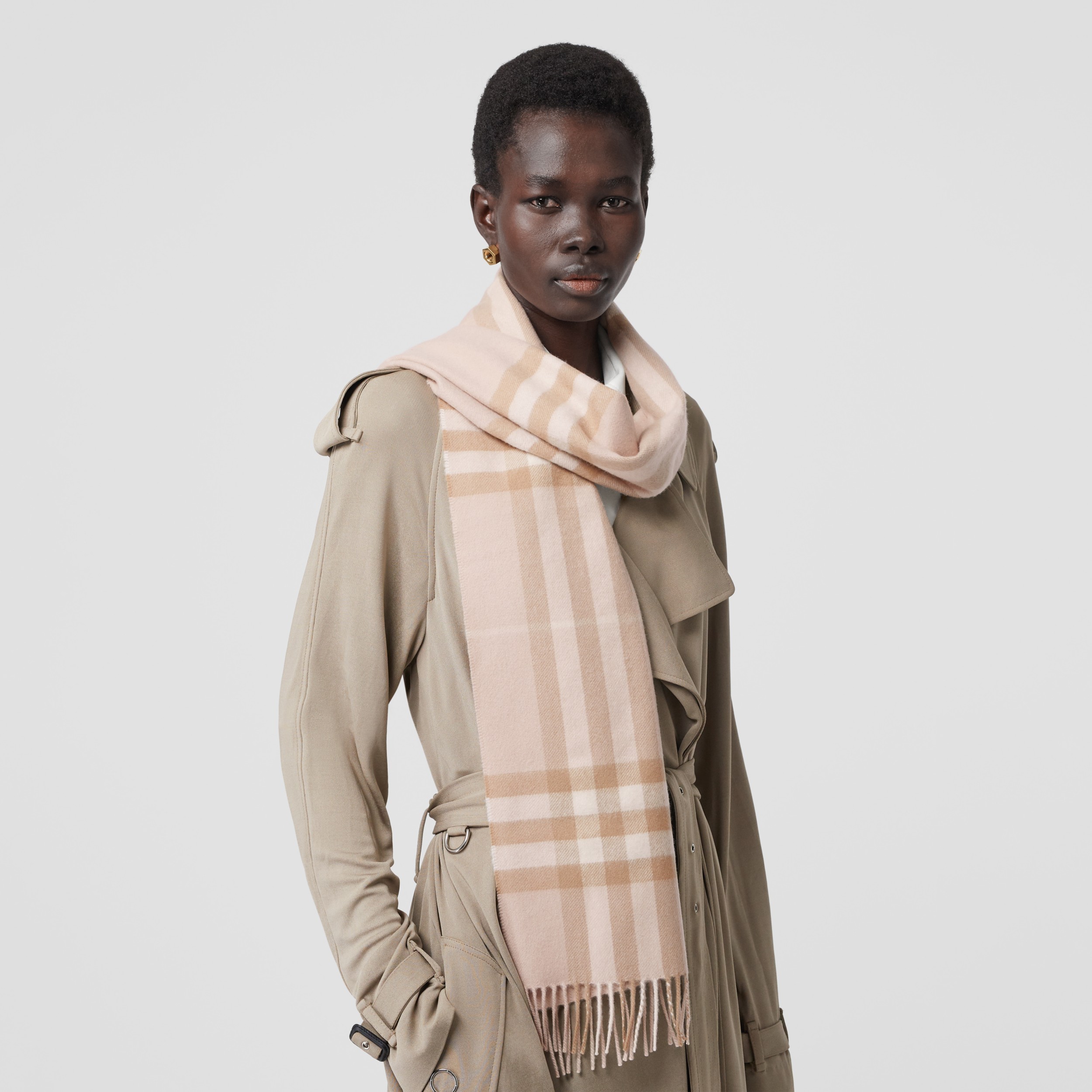The Burberry Check Cashmere Scarf in Blush | Burberry® Official