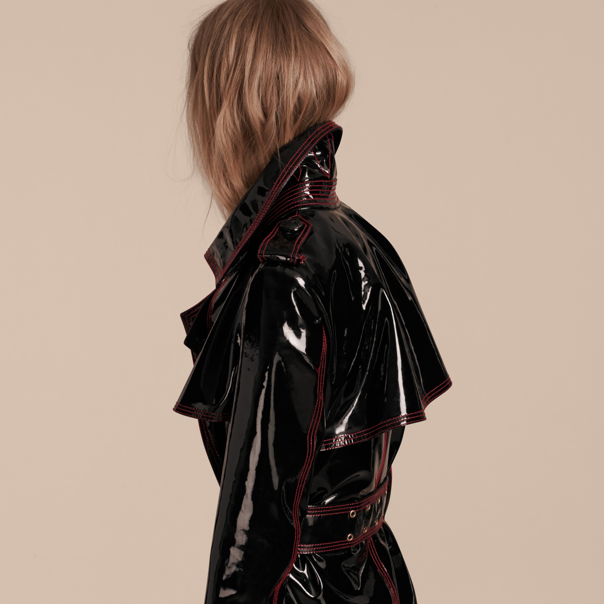 Unlined Patent Leather Trench Coat Burberry