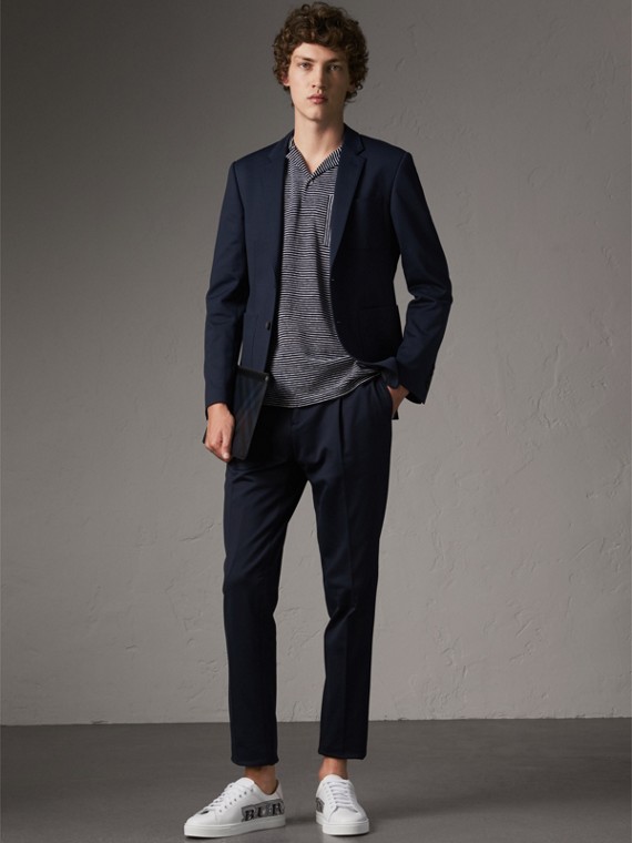 Soho Fit Wool Mohair Suit in Bright Navy - Men | Burberry United States