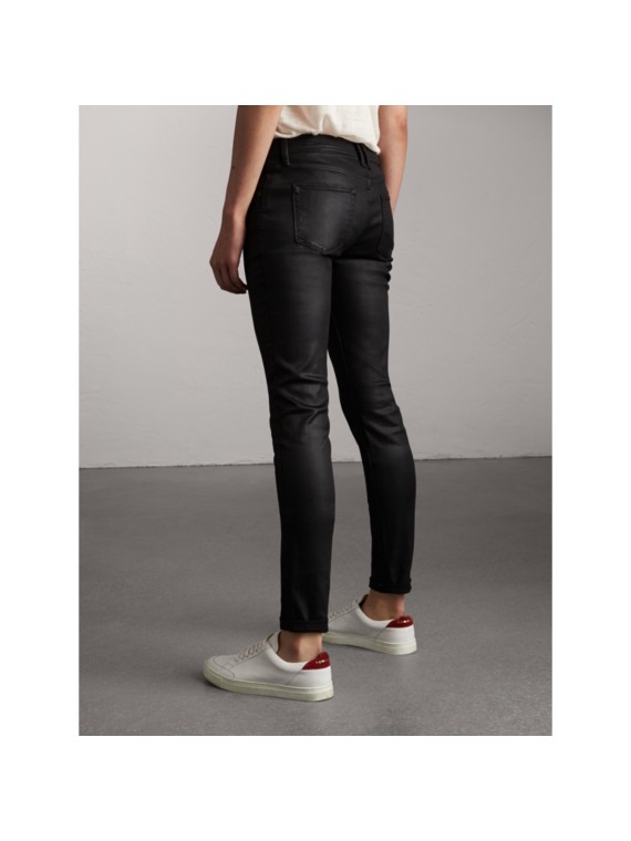 wax coated jeans womens