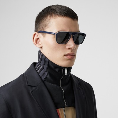 burberry top bar detail pilot sunglasses