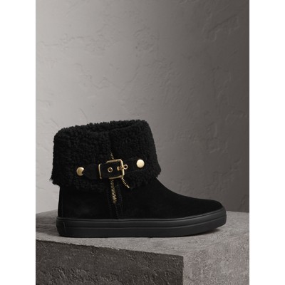 burberry fur lined boots