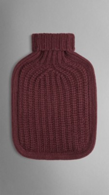红褐色 羊绒热水袋套 - 图 1