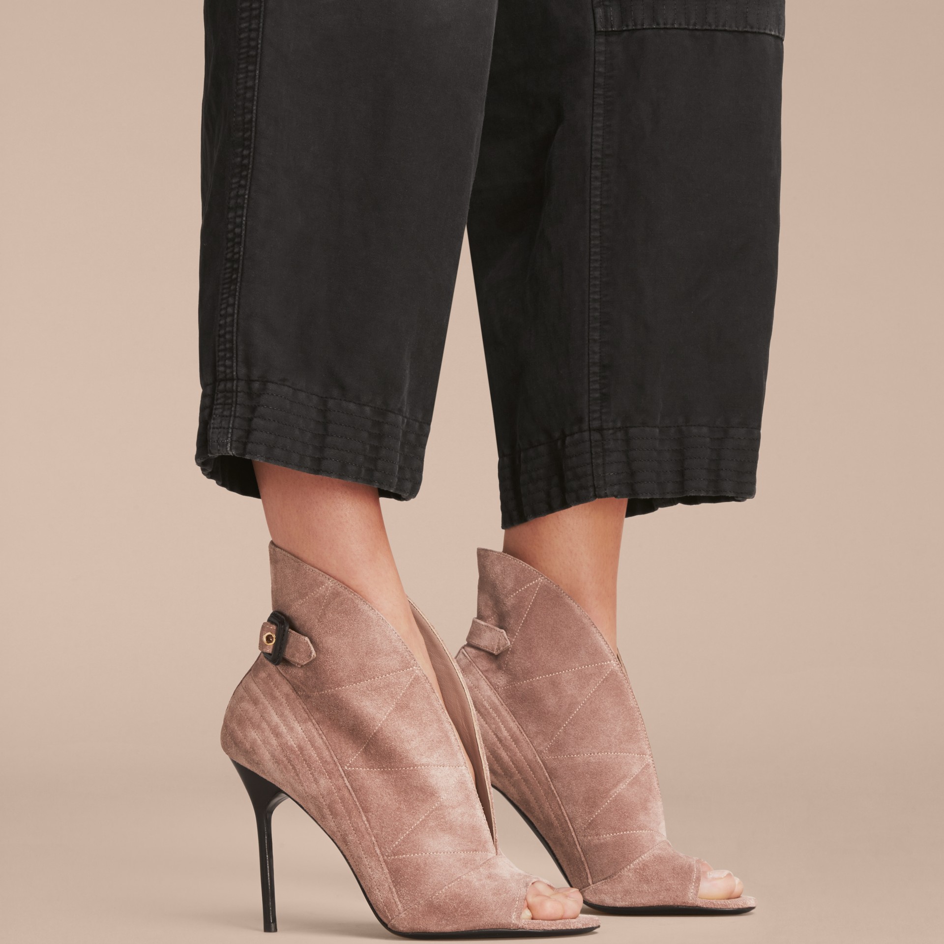 fall open toe ankle boots