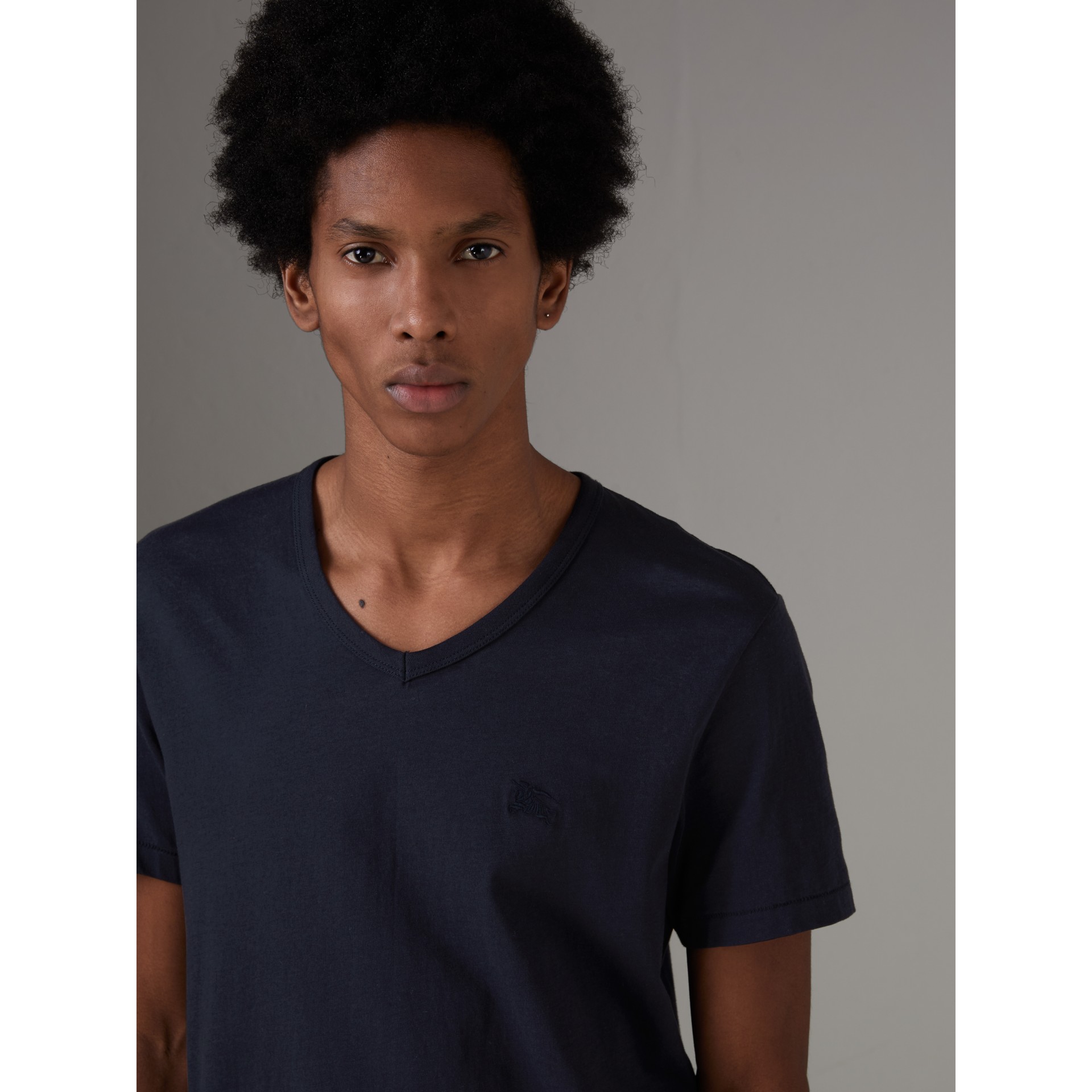 Cotton Jersey T-shirt in Navy - Men | Burberry United States