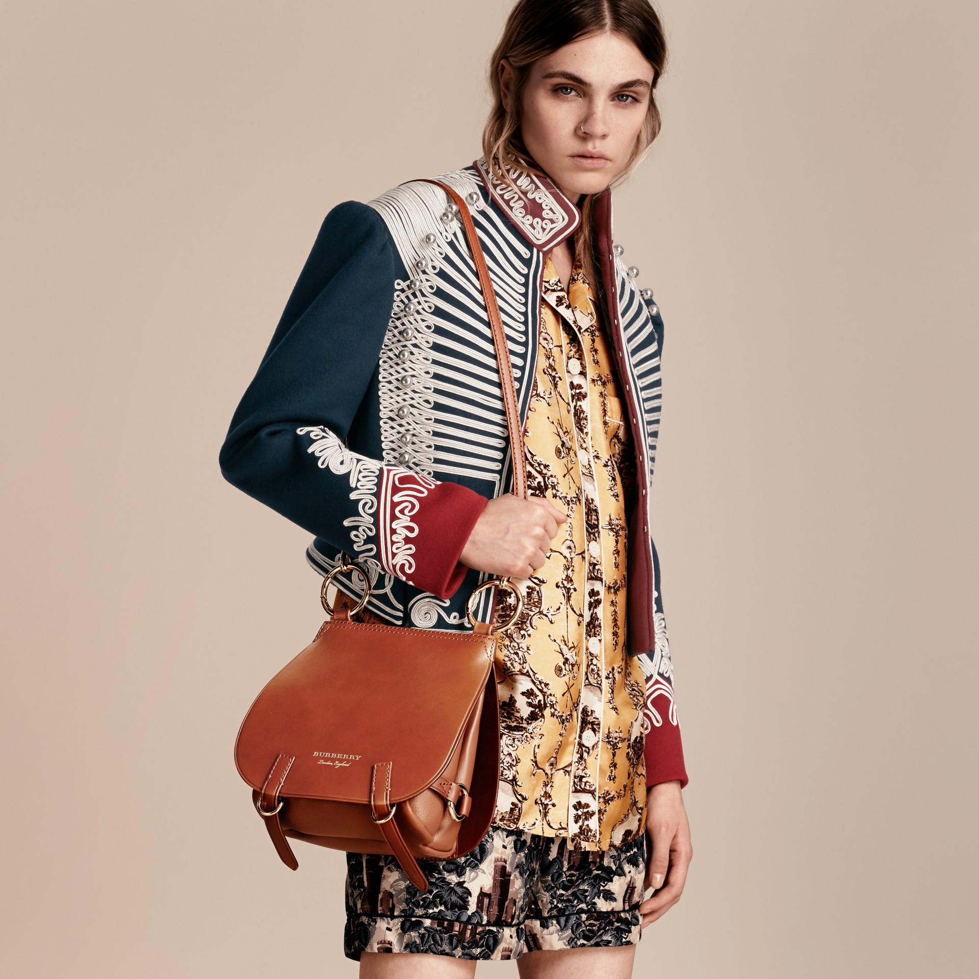 The Bridle Bag in Leather and Alligator in Tan - Women | Burberry ...