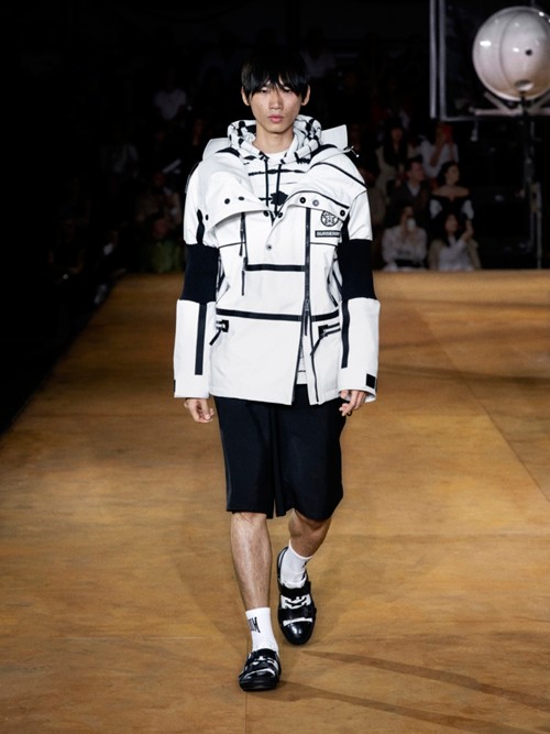 BURBERRY Logo Appliqué Watercolour Print Cotton Hoodie