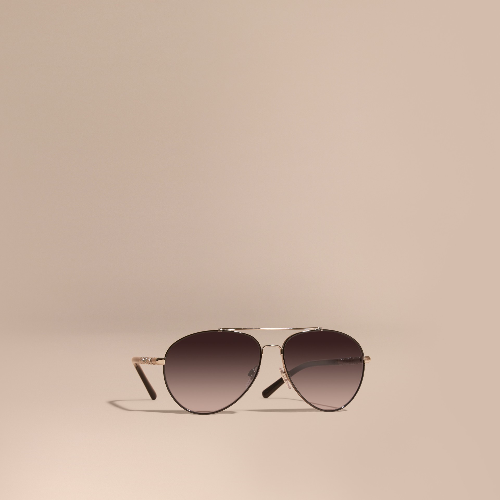 check detail pilot sunglasses