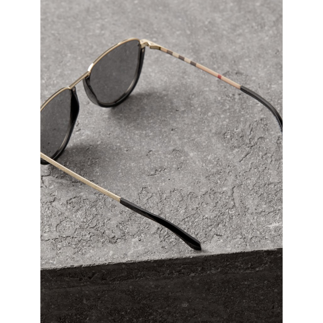 黑色 半月形圆弧框飞行员太阳眼镜 产品图片41