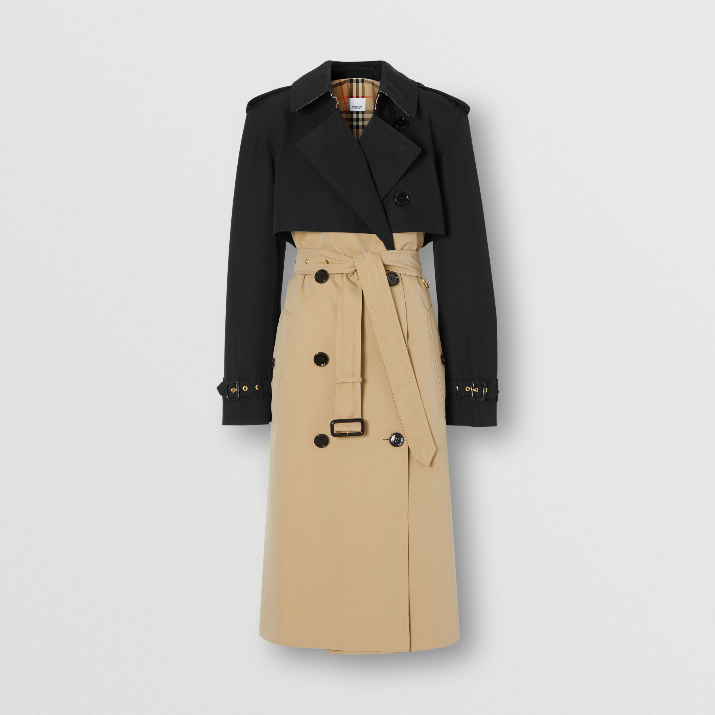 Two-tone Reconstructed Trench Coat in Black - Women | Burberry United ...