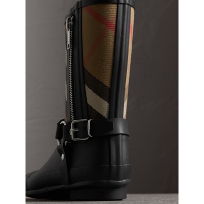 burberry rain boots womens gold