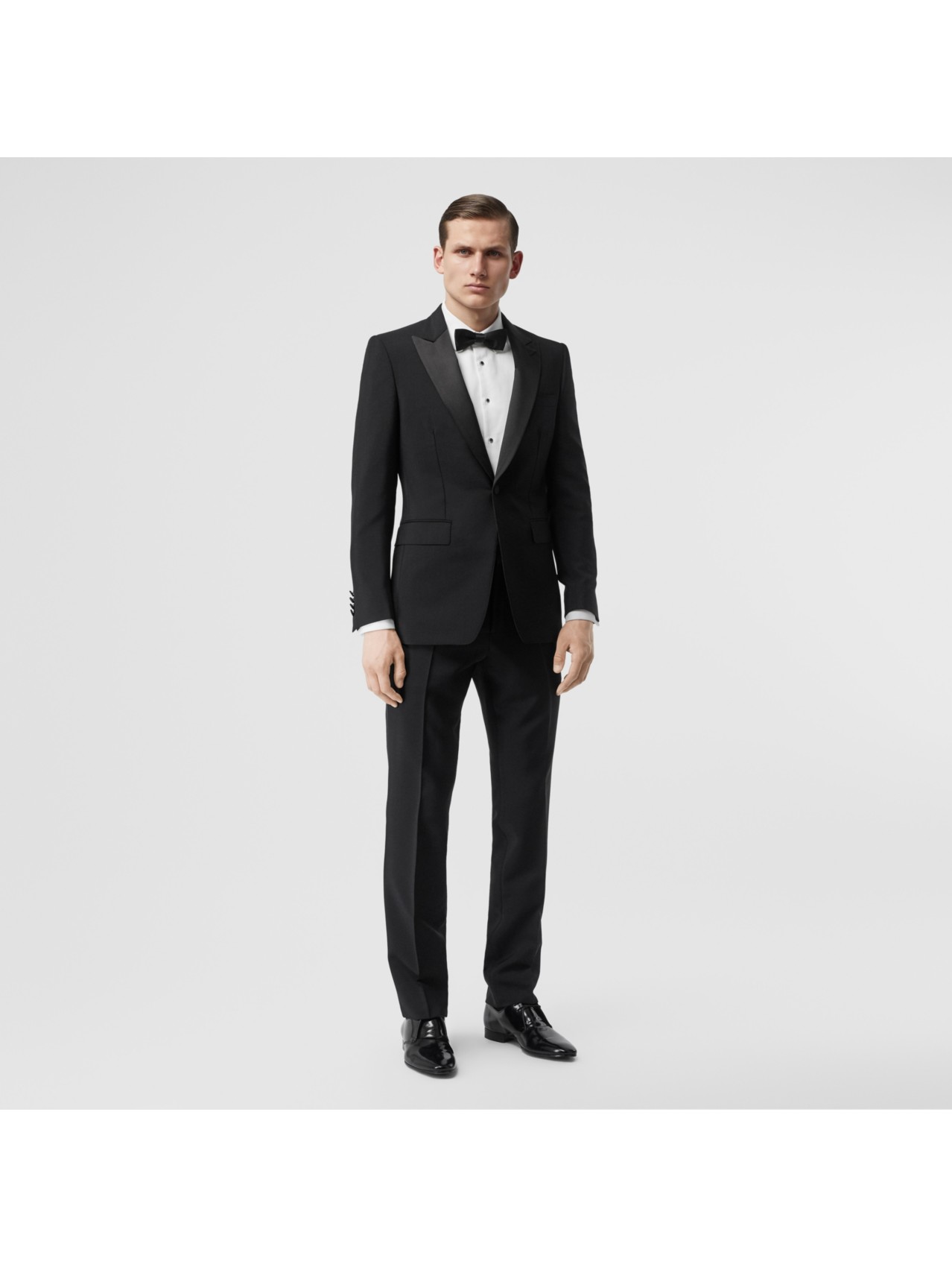 English Fit Mohair Wool Tuxedo in Black - Men | Burberry® Official