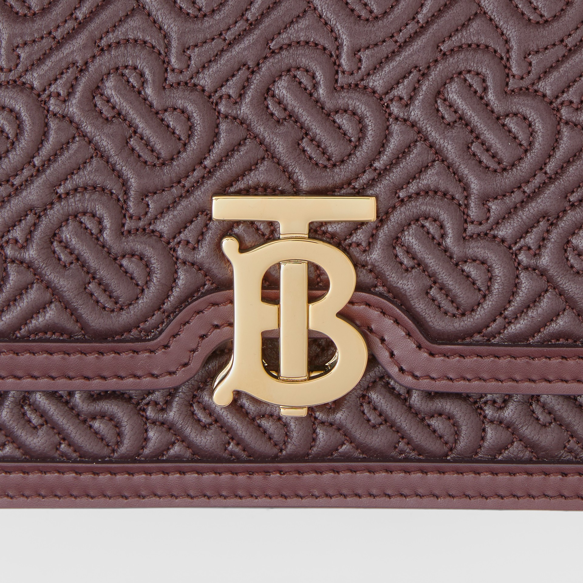 small quilted monogram lambskin tb bag