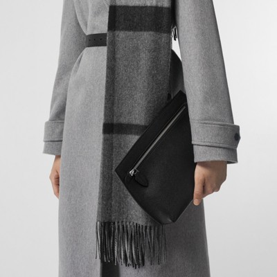 burberry grainy leather wristlet clutch