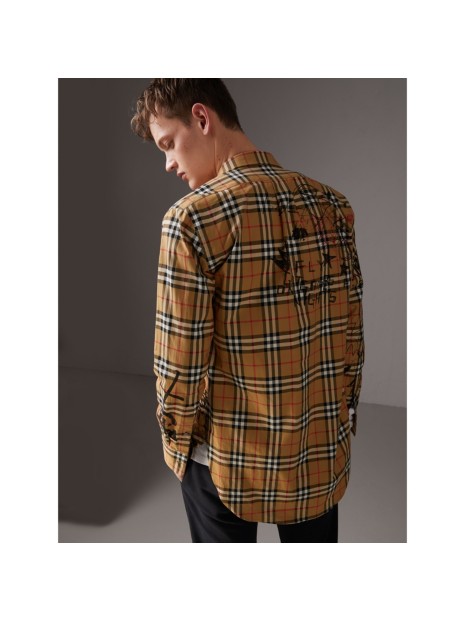 「Burberry x 吴亦凡」系列 Vintage 格纹棉质衬衫