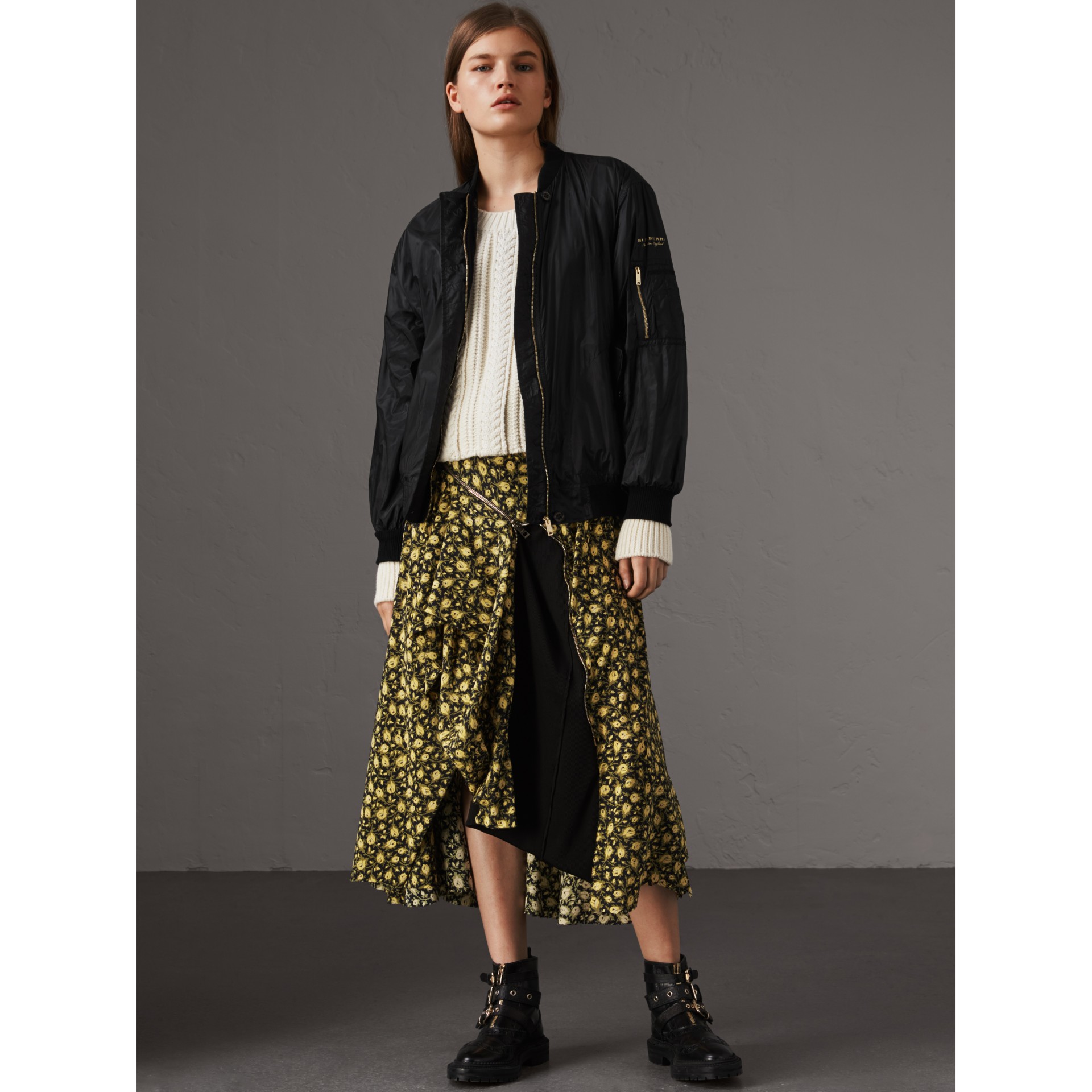 Lightweight Bomber Jacket in Black Women Burberry United States