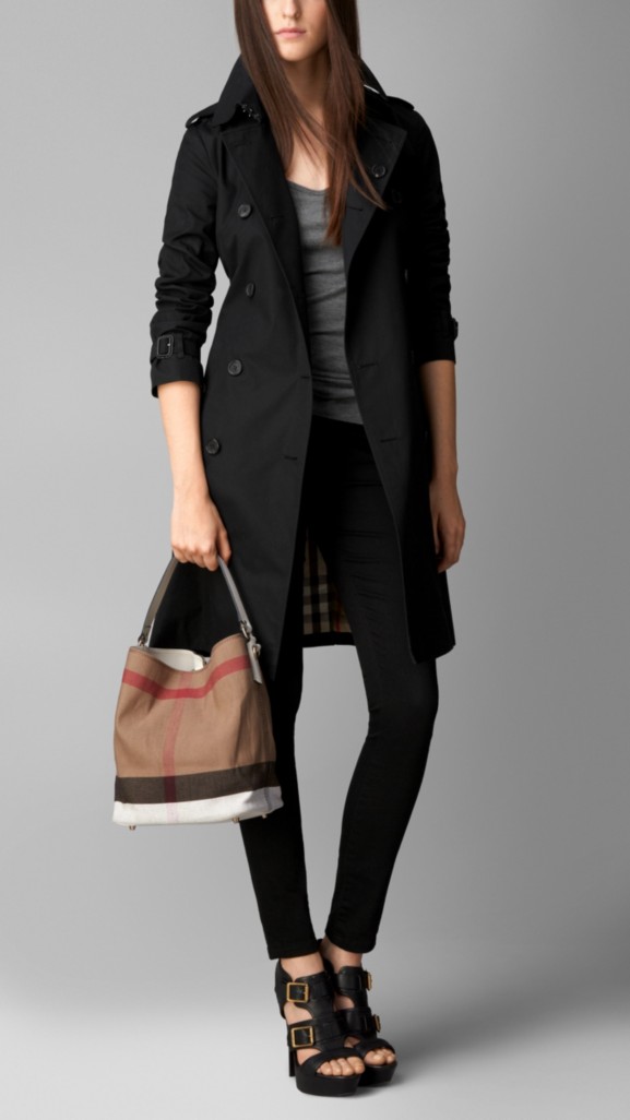 Small Canvas Check Crossbody Bag in White Burberry United States