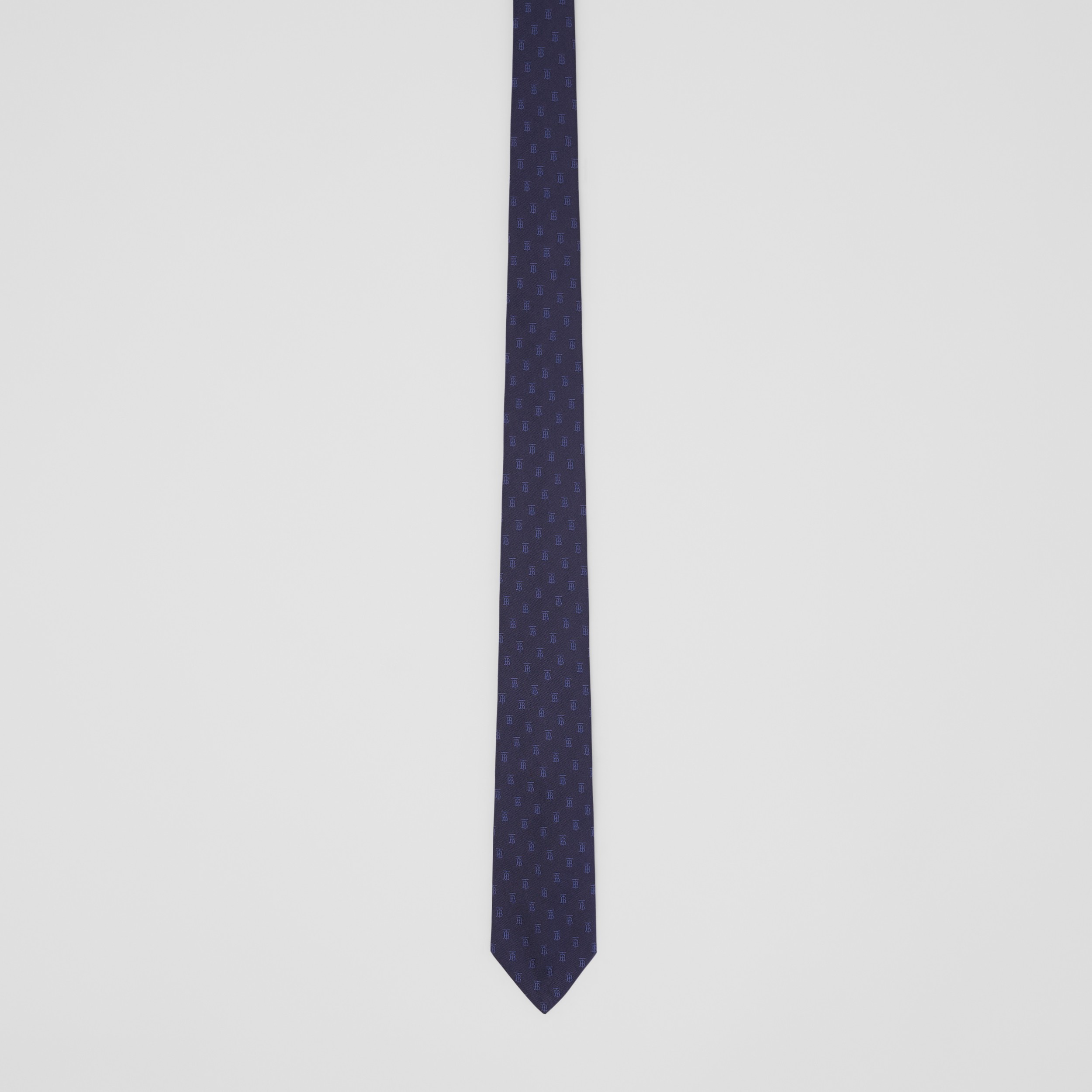 Classic Cut Monogram Motif Jacquard Tie in Navy - Men | Burberry® Official
