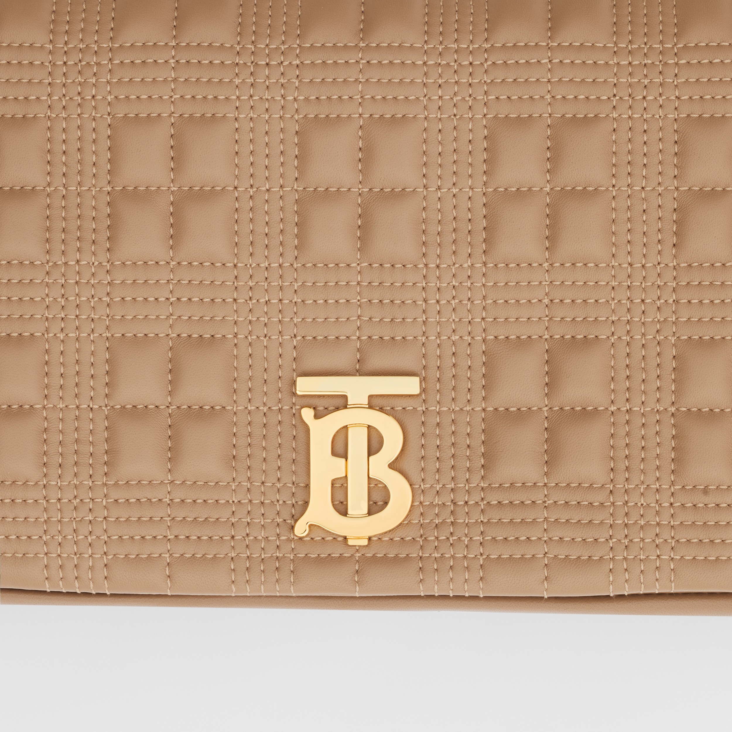 Quilted Leather Medium Lola Bag in Camel/light Gold - Women | Burberry® Official - 2