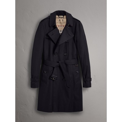 burberry navy trench coat mens