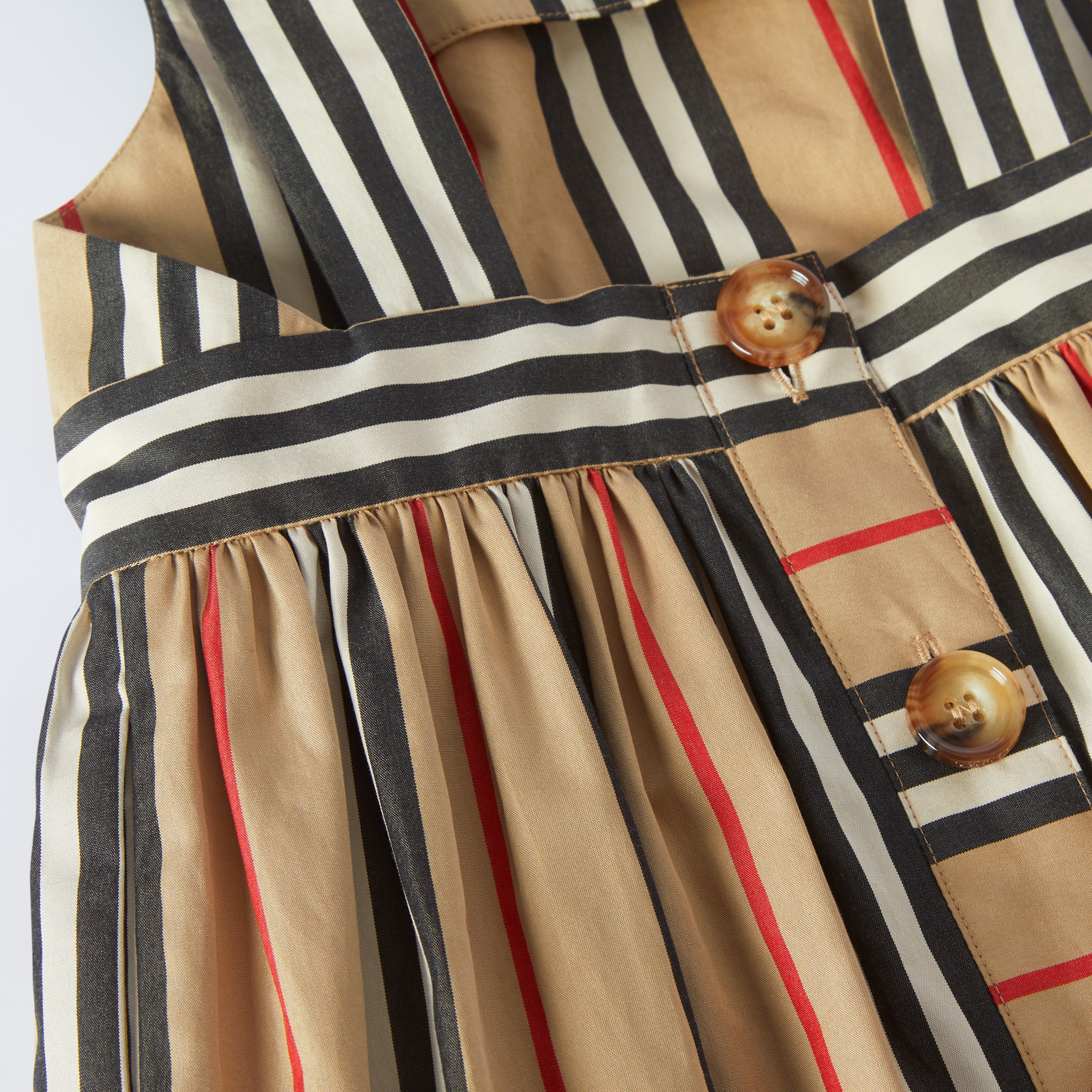 Icon Stripe Cotton Poplin Dress in Archive Beige - Children | Burberry ...