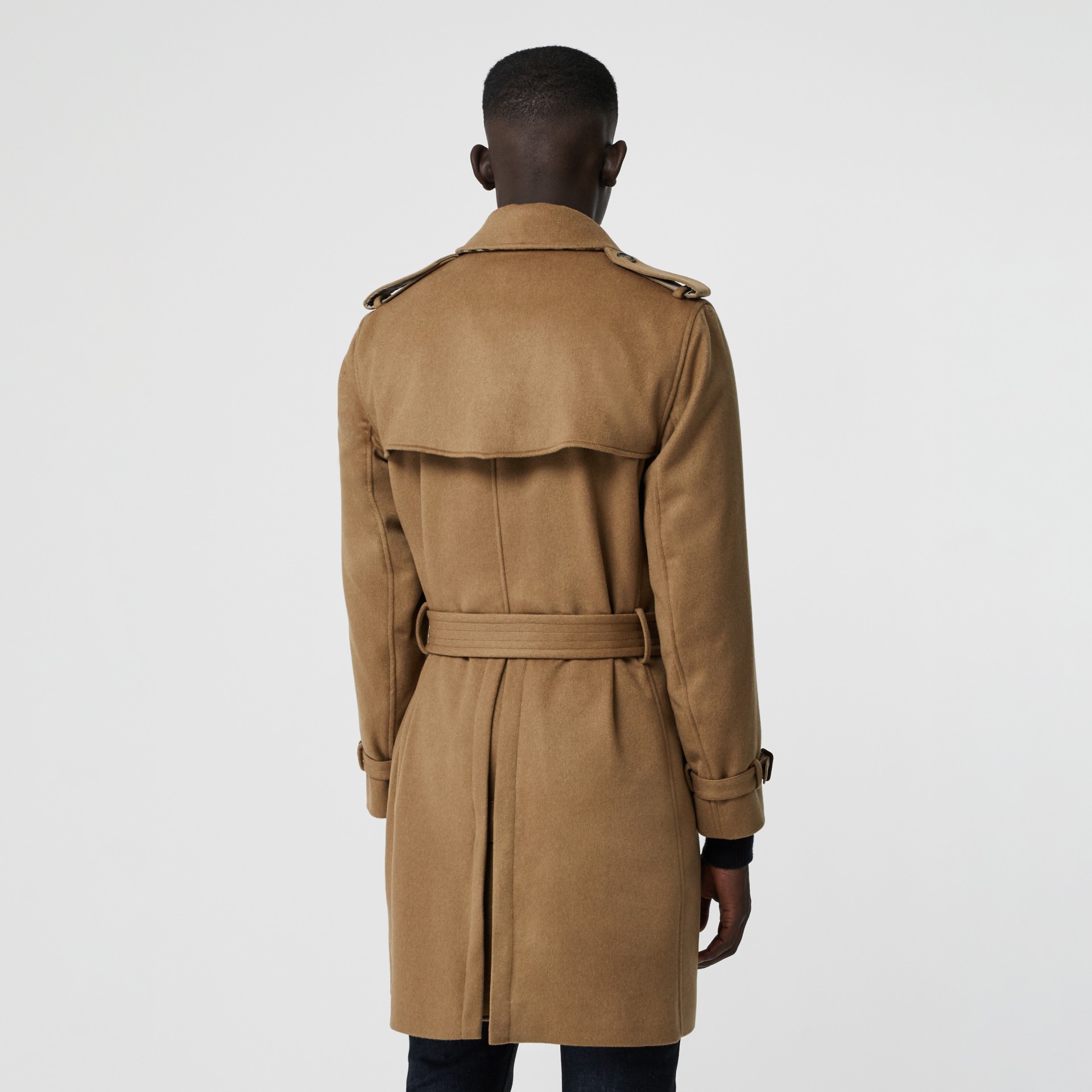 Cashmere Trench Coat in Camel Men Burberry United States