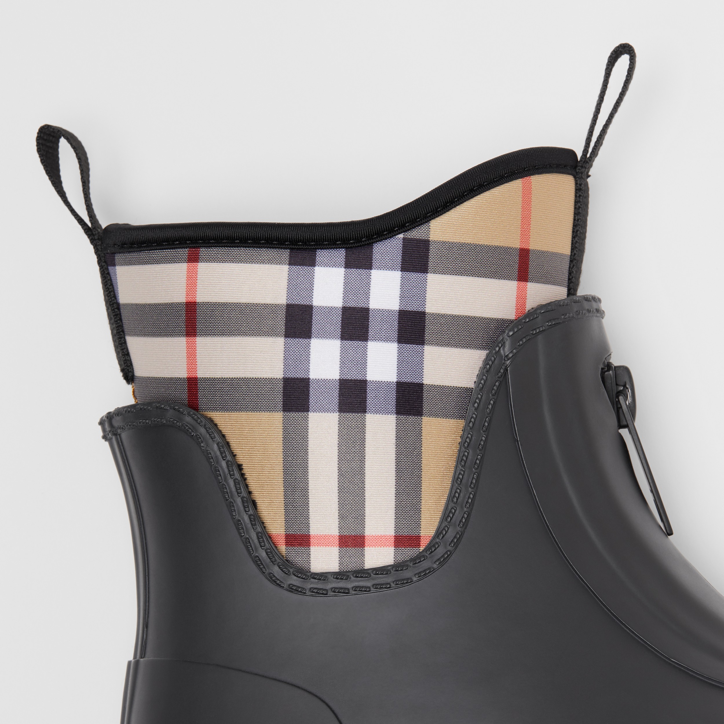 Vintage Check Neoprene and Rubber Rain Boots in Black - Women | Burberry® Official - 2