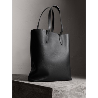 burberry black leather tote