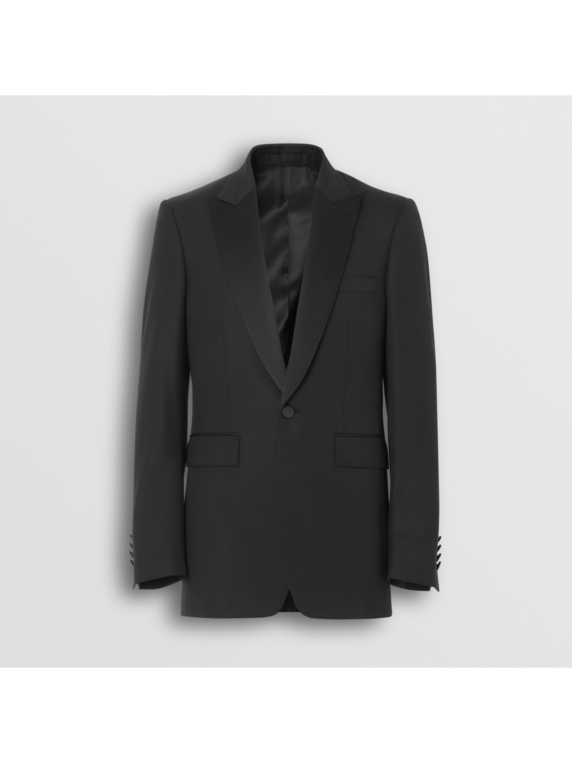 经典剪裁羊毛混纺晚宴西装 (黑色) - 男士 | burberry 博柏利