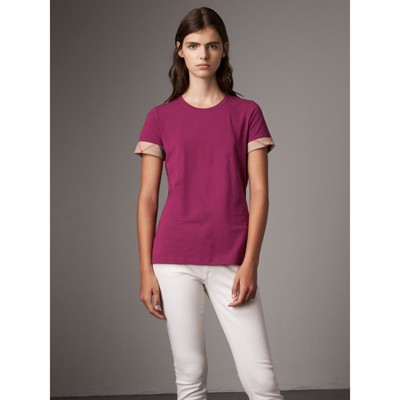 burberry check cuff shirt