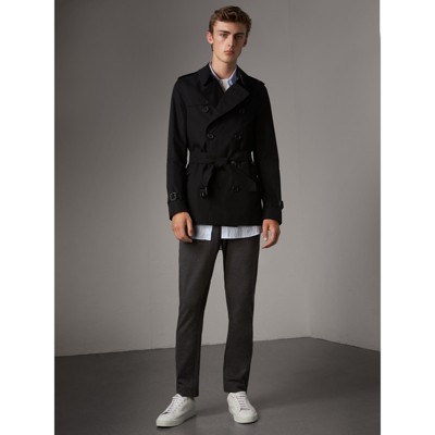 burberry coat mens black