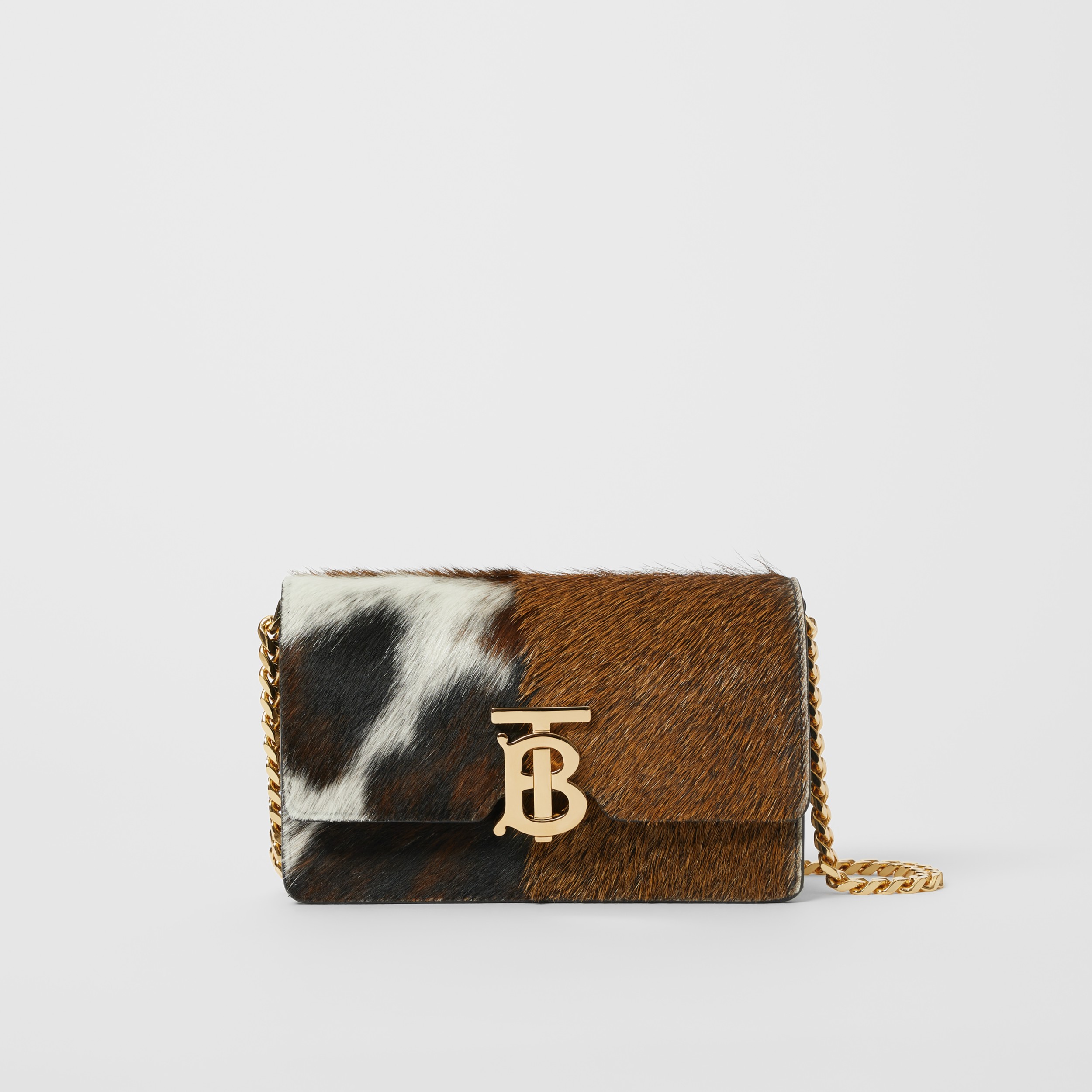 Mini Calf Hair and Leather Shoulder Bag in Black - Women | Burberry ...