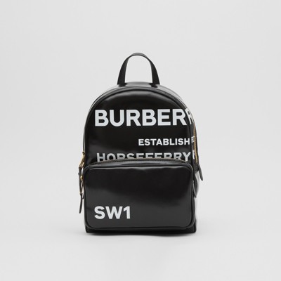 black burberry backpack