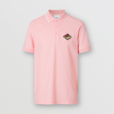 pink burberry polo shirt
