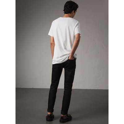 burberry jeans mens white