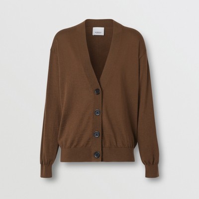 burberry merino wool cardigan