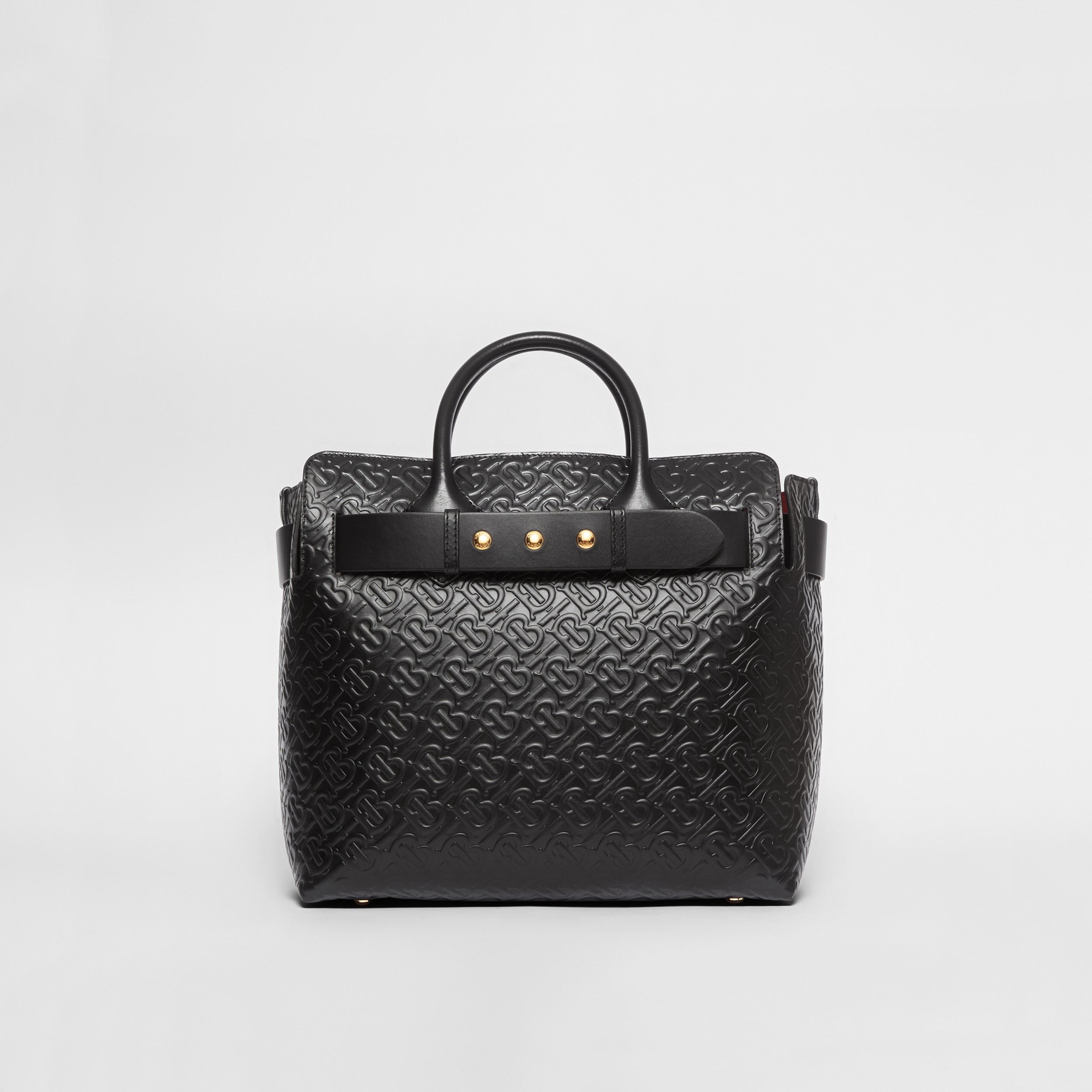 burberry leather satchel black