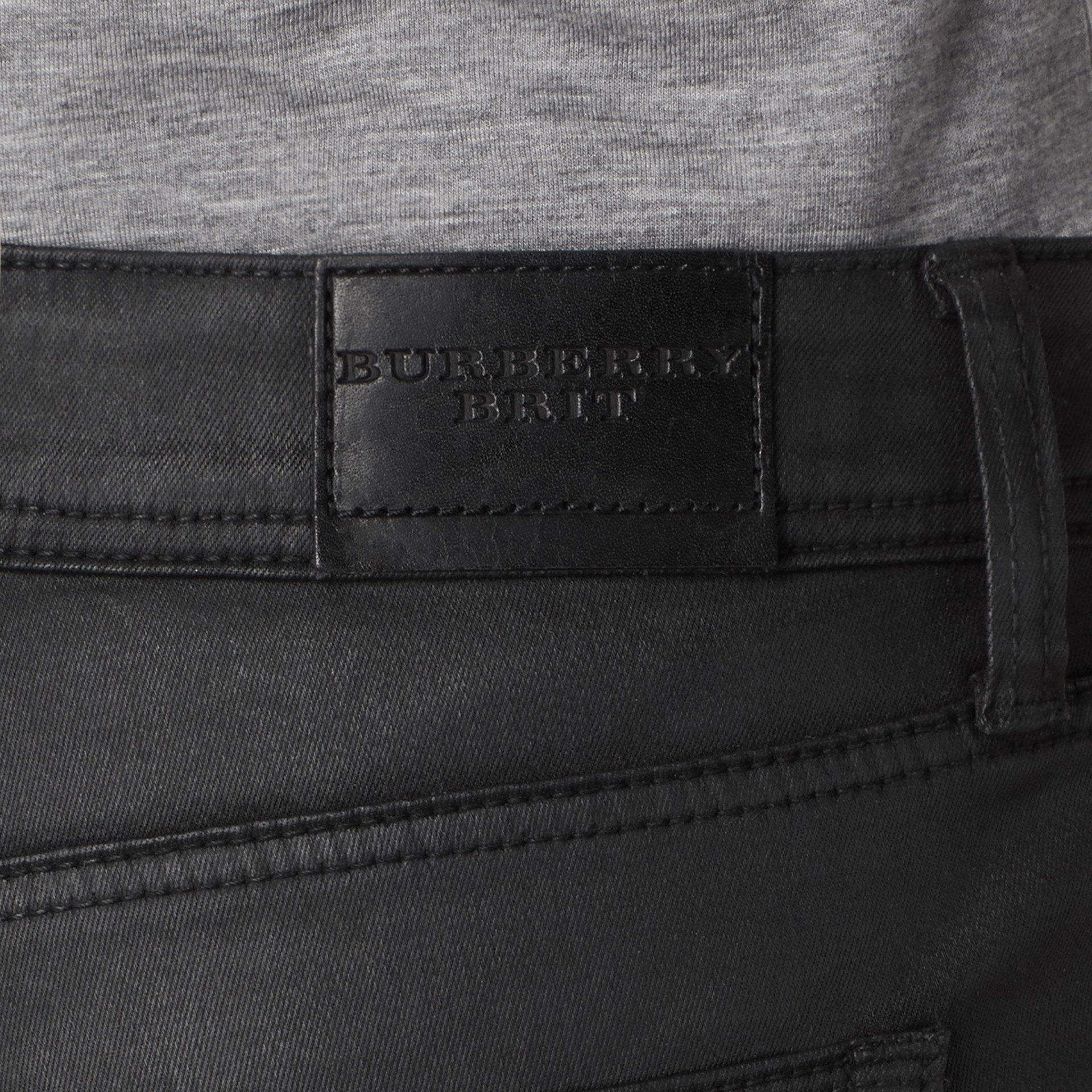 Skinny Fit Low-rise Wax Coated Jeans | Burberry