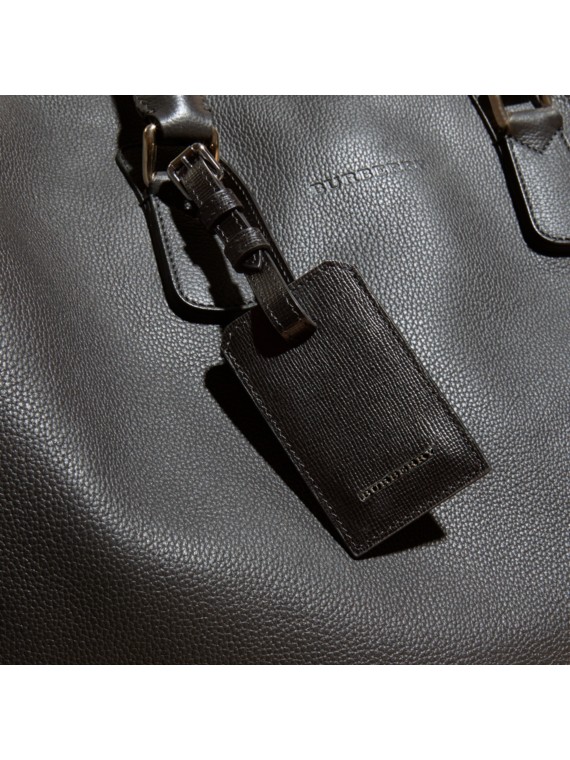 London Leather Luggage Tag in Black | Burberry