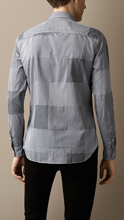 Slim Fit Cotton Gingham Jacquard Shirt | Burberry