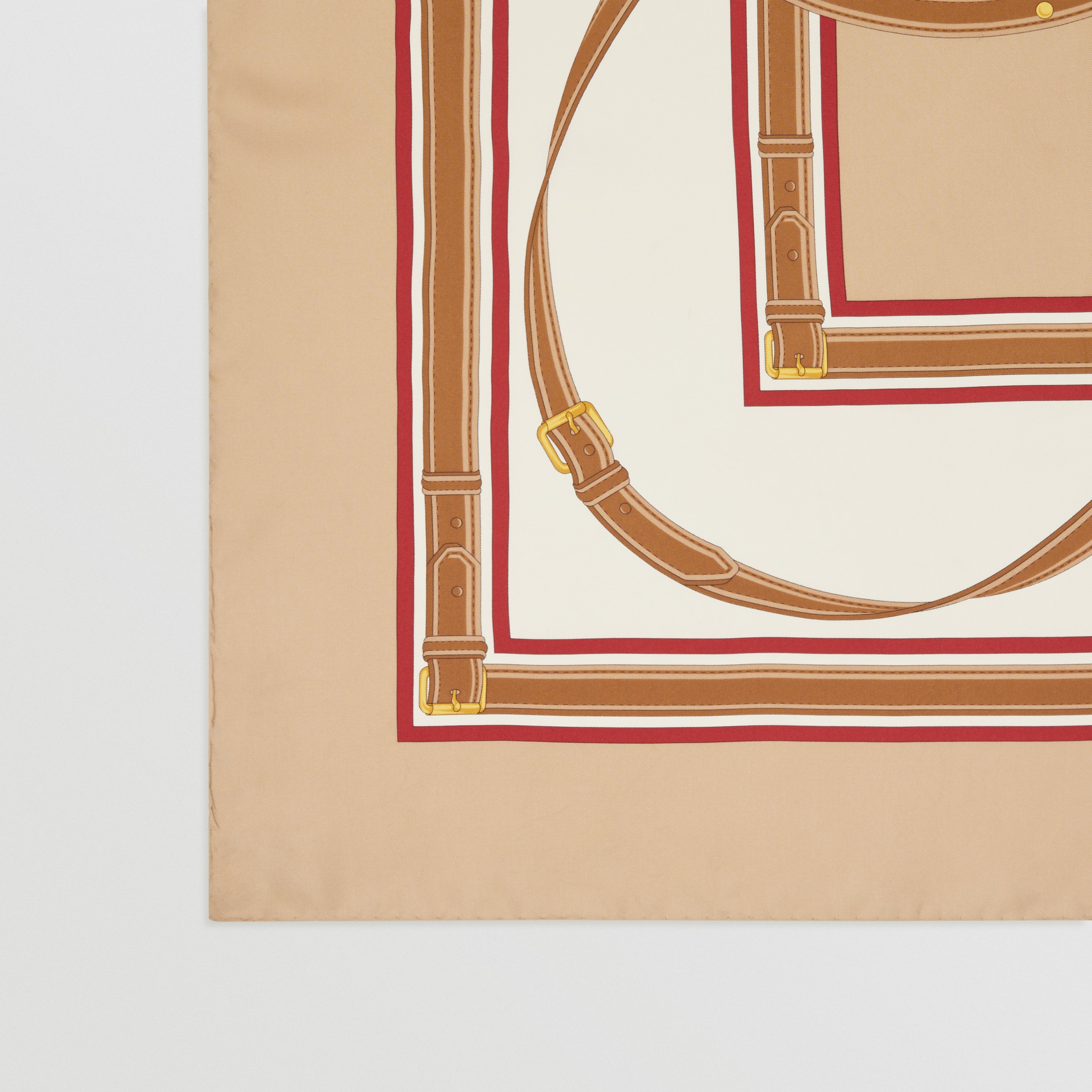 Archive Scarf Print Silk Square Scarf in Pale Camel | Burberry United ...