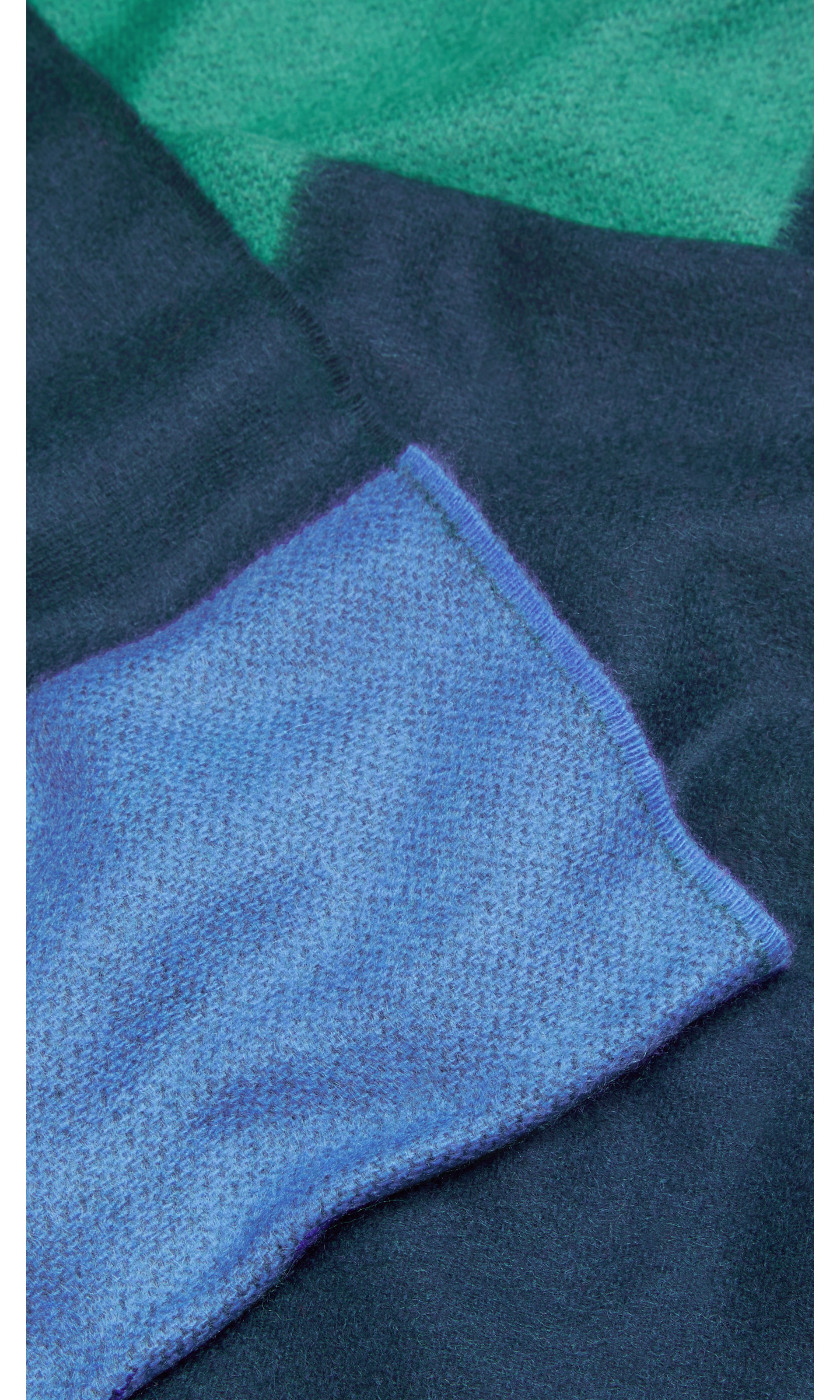 Striped Cashmere Blanket in Aqua Green Burberry United States