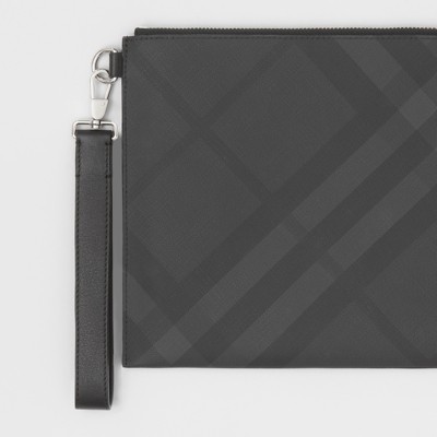 burberry london check zip pouch