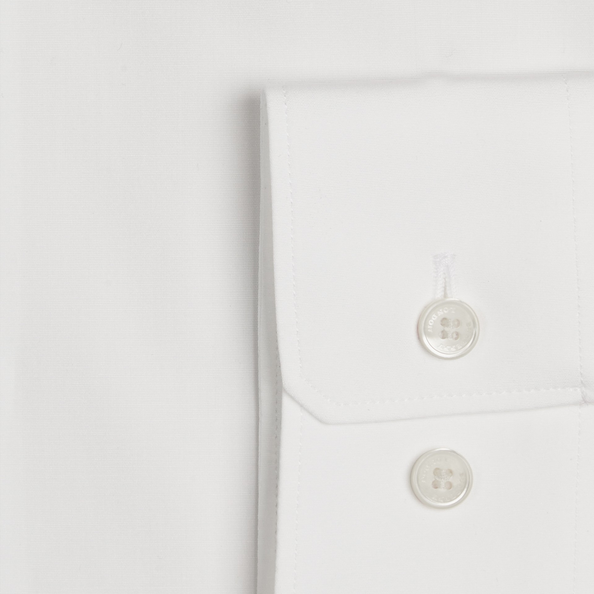 Slim Fit Button-down Collar Cotton Poplin Shirt in White - Men | Burberry