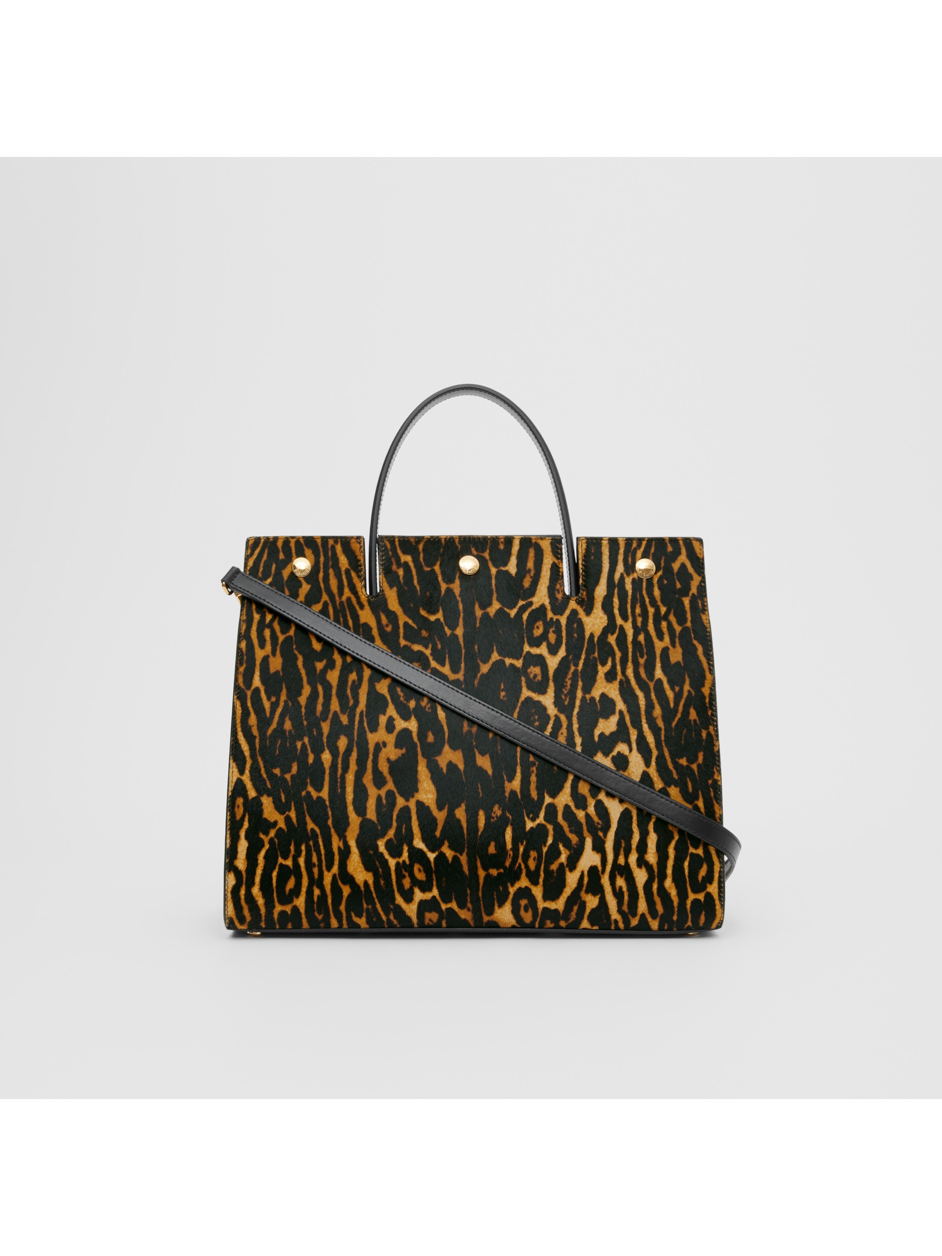 title - 中号豹纹小牛毛拼皮革泰尔勒手袋